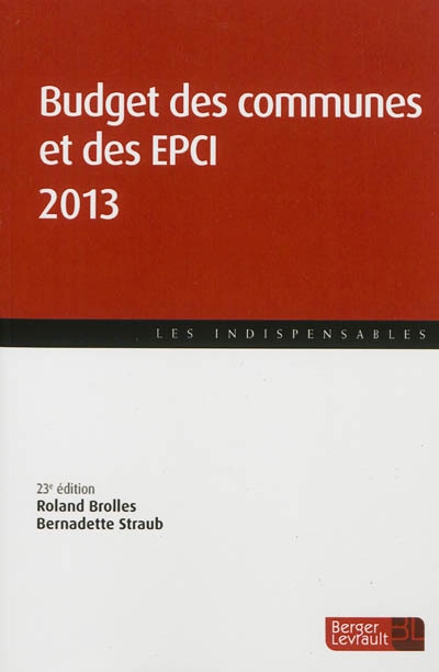 Couverture_Budget des communes et des EPCI 2013