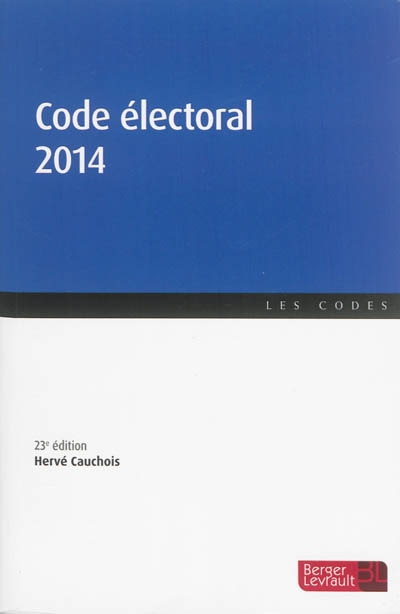 Couverture_Code électoral 2014