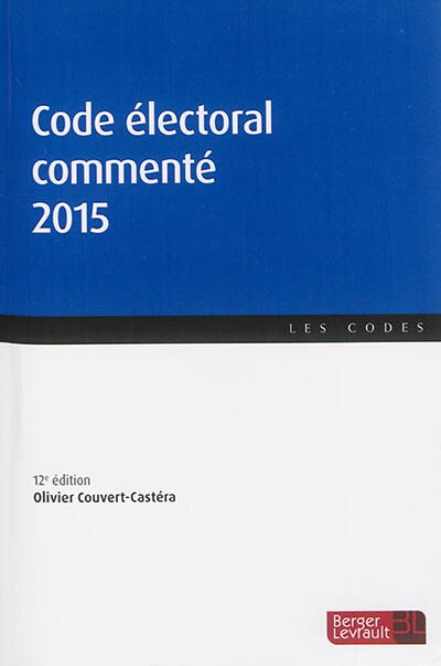 Front cover_Code électoral commenté 2015