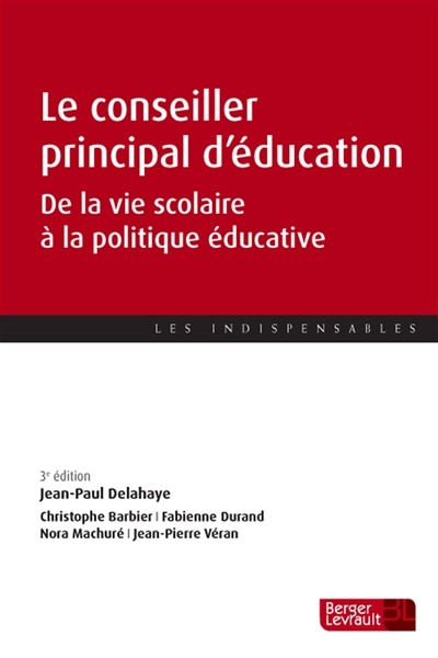 Front cover_Le conseiller principal d'éducation
