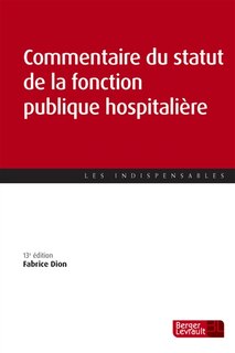 Front cover_Commentaire du statut de la fonction publique hospitalière