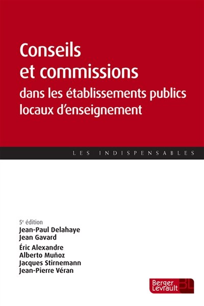 Front cover_Conseils et commissions dans les établissements publics locaux d'enseignement