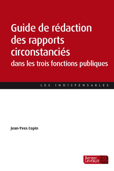 Couverture_Guide de rédaction des rapports circonstanciés dans les trois fonctions publiques