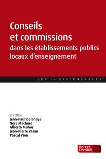 Couverture_Conseils et commissions dans les établissements publics locaux d'enseignement