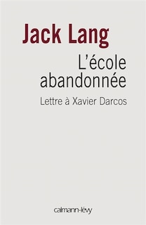 Couverture_L' école abandonnée