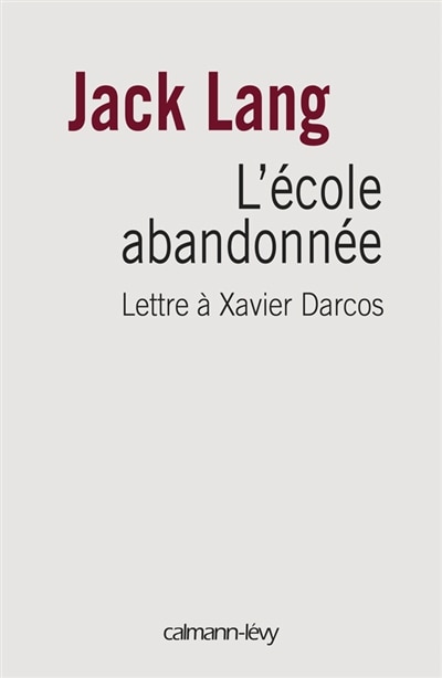 Couverture_L' école abandonnée