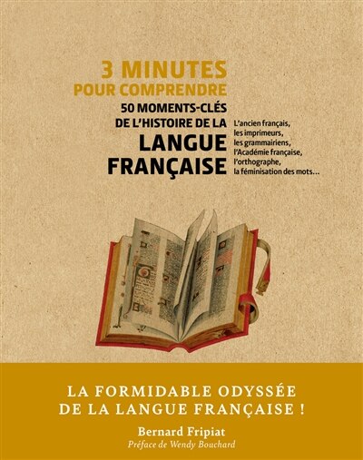 Couverture_3 minutes pour comprendre 50 moments-clés de l'histoire de la langue française