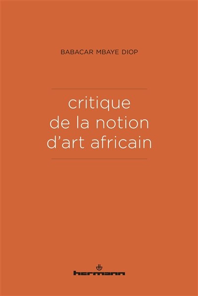 Front cover_Critique de la notion d'art africain