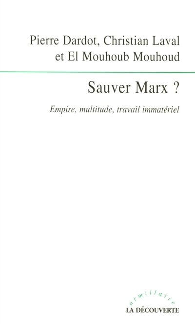 Couverture_Sauver Marx ?