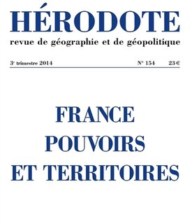 Couverture_Hérodote, n°154. France, pouvoirs et territoires