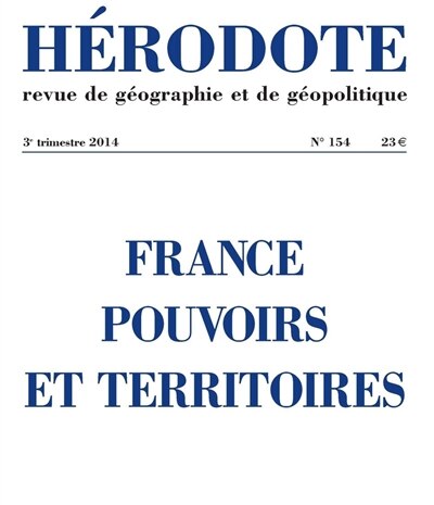 Couverture_Hérodote, n°154. France, pouvoirs et territoires