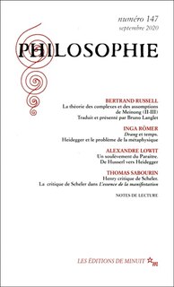 Couverture_Philosophie, n&deg;147