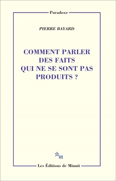 Front cover_Comment parler des faits qui ne se sont pas produits ?