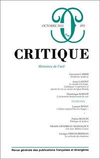 Front cover_Critique, n°893. Histoires de l'oeil