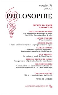 Couverture_Philosophie, n&deg;158. Michel Tournier, philosophe