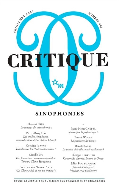 Couverture_Critique, n&deg;945. Sinophonies