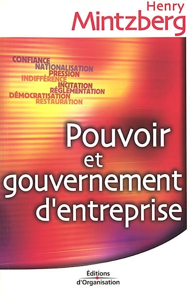 Front cover_Pouvoir et gouvernement d'entreprise