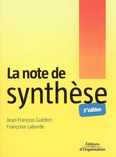 Front cover_La note de synthèse