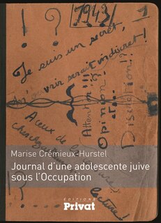 Front cover_Journal d'une adolescente juive sous l'Occupation