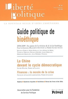 Couverture_Liberté politique, n°41. Guide politique de la bioéthique