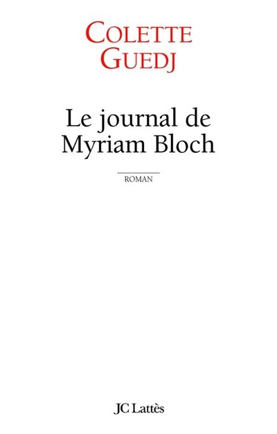 Couverture_Le journal de Myriam Bloch
