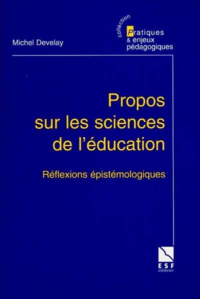 Front cover_Propos sur les sciences de l'éducation