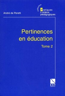 Front cover_Pertinences en éducation, Vol. 2