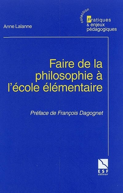 Front cover_Faire de la philosophie à l'école élémentaire
