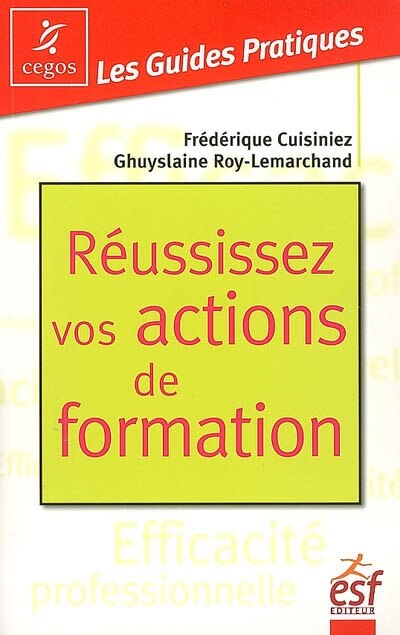 Front cover_Réussissez vos actions de formation