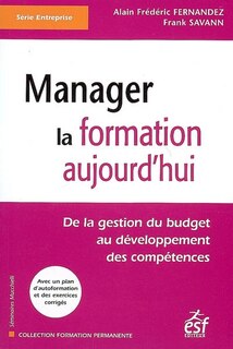 Front cover_Manager la formation aujourd'hui : de la gestion du budget au développement des compétences