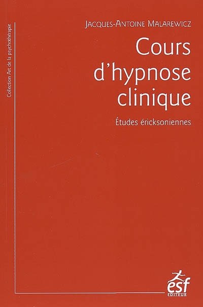 Front cover_Cours d'hypnose clinique : études éricksoniennes