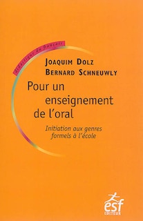 Front cover_Pour un enseignement de l'oral