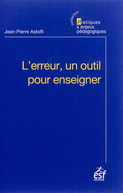 Couverture_L' erreur, un outil pour enseigner