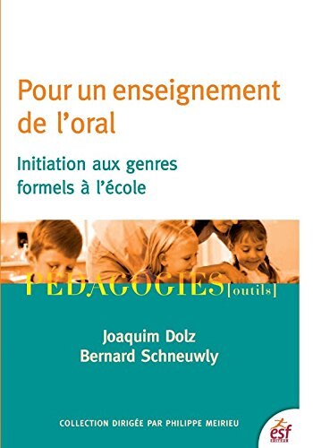 Couverture_Pour un enseignement de l'oral : initiation aux genres formels à l'école