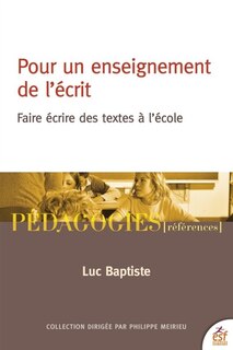 Front cover_Pour un enseignement de l'écrit