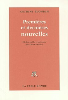 Front cover_Premières et dernières nouvelles
