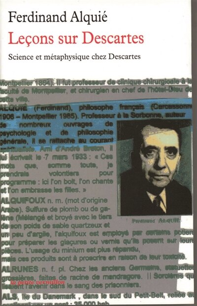 Front cover_Leçons sur Descartes : science et métaphysique chez Descartes