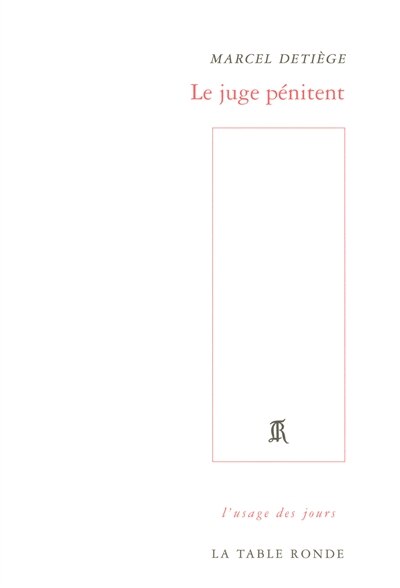 Front cover_Le juge pénitent