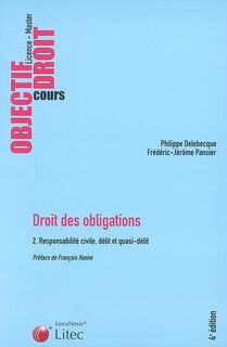 Couverture_Droit des obligations, Vol. 2. Responsabilité civile, délit et quasi-délit