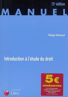 Front cover_Introduction à l'étude du droit
