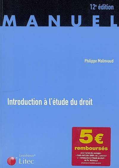 Front cover_Introduction à l'étude du droit