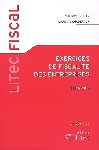Couverture_Exercices de fiscalit&eacute; des entreprises 2008-2009