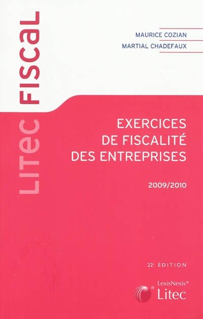 Couverture_Exercices de fiscalit&eacute; des entreprises
