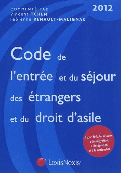 Couverture_Code de l'entr&eacute;e et du s&eacute;jour des &eacute;trangers et du droit d'asile