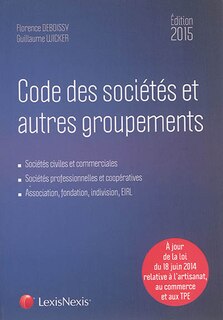 Front cover_Code des sociétés et autres groupements 2015