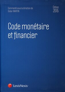 Couverture_Code monétaire et financier 2015