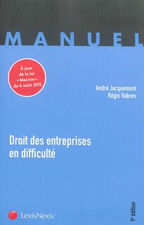 Couverture_Droit des entreprises en difficulté