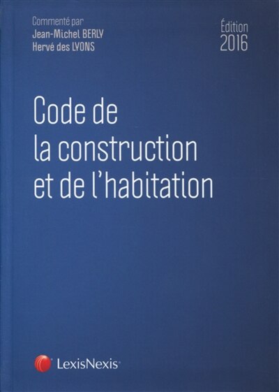 Front cover_Code de la construction et de l'habitation 2016