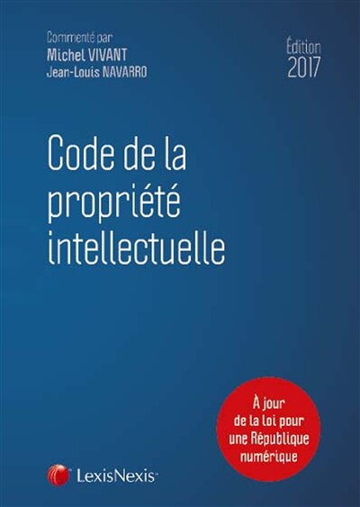 Couverture_Code de la propriété intellectuelle 2017