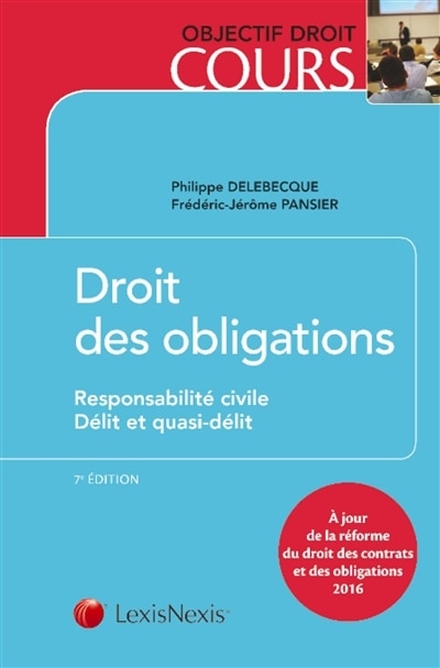Front cover_Droit des obligations, Vol. 2. Responsabilité civile, délit et quasi-délit
